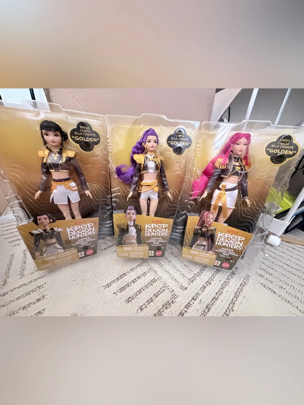 KPOP Demon Hunters Golden Edition Dolls - Black, White & Gold Outfits